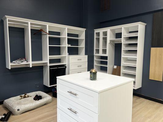 We also provide semi custom closet solutions