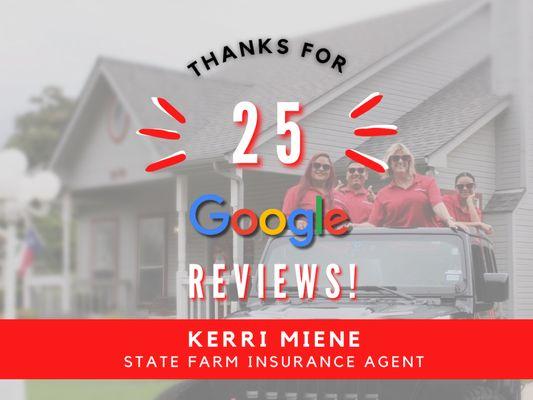 Thank you to all of our wonderful customers for helping us achieve 25 Google reviews!