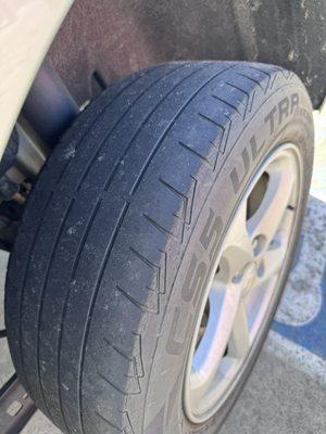 Pay cash ball tires and they were not put on correctly