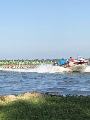 There's a ski show on certain Sundays, search Mad-City ski team! That shark face boat just gets me ;b