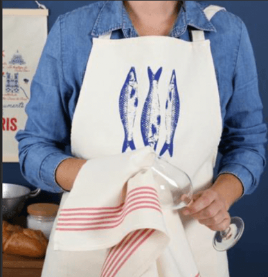 New French rugged canvas duck cotton aprons