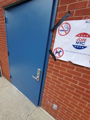 2020 Presidential Early Voting, in person polling place in Flushing, NY. Observant of COVID safety protocols.