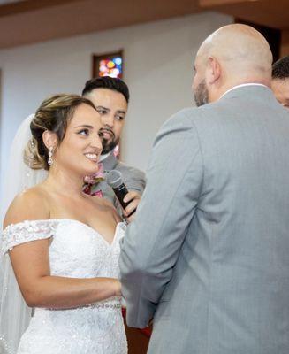 Bridal hair updo and makeup