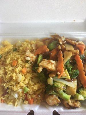 L-15 Lunch Special, chicken with mixed vegetable