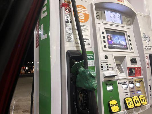 TVs at each pump