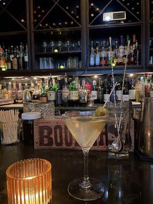 Extra Dirty Martini. Super cute and cozy vibes inside.