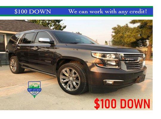 100 DOWN Hi, My name is Lucy! My phone is 4093335466 2016 CHEVROLET TAHOE