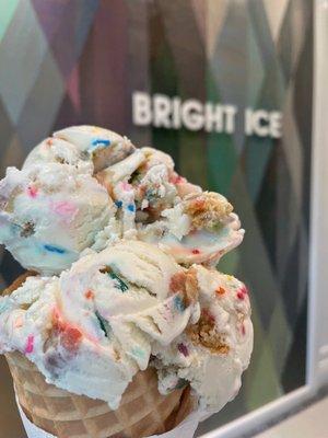 Sprinkle ice cream  Waffle Cone