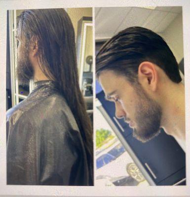 Men's hair cut and beard trim