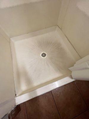 Dirty shower floor