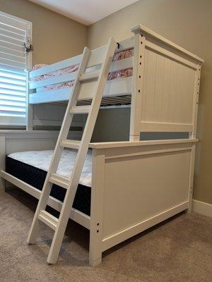 Vertical lines should be facing outward. Bottom footboard and top headboard are facing the wrong way.