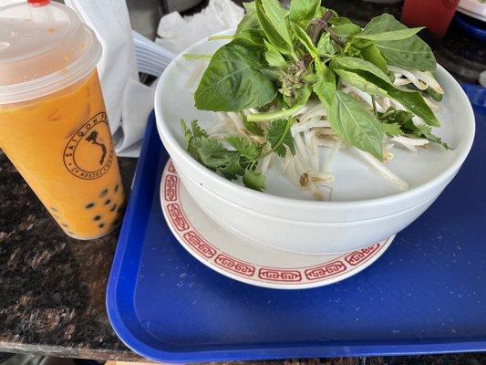 Thai tea and pho