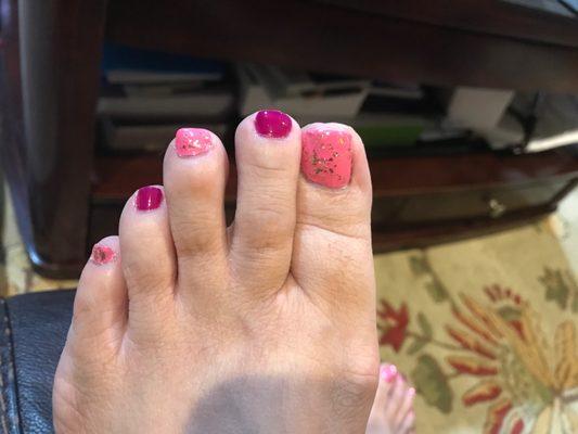 Pretty unique pedicure