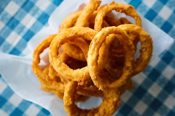 Hand breaded onion rings made to order