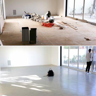 And we did it again! Before and after picture of this construction cleaning (living room). Window Cleaning next!