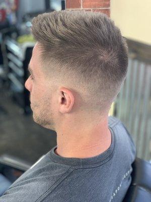 men's haircut by Brenda at Knockout's Burleson