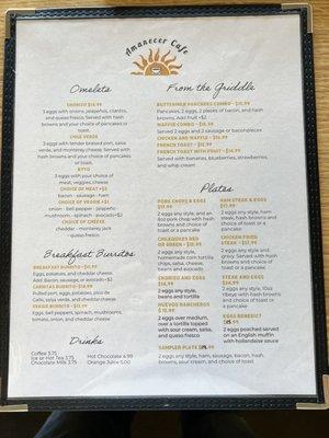 the new expanded menu! tasty!