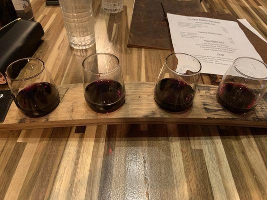 Red wine flight