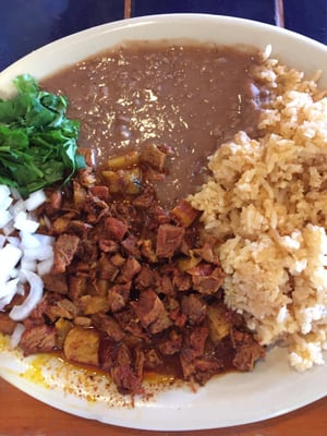 Pastor lunch plate, just the right amount of food