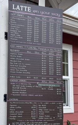 Cafe Menu