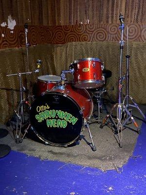 Drum set in the back room