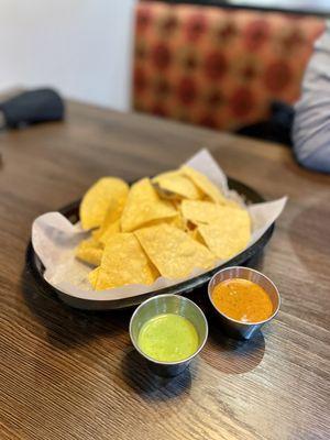 Complimentary Chips with Avocado Salsa & Chipotle Salsa