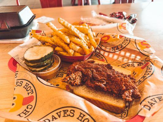 Chicken Dave's #1 2 Tenders w/ Fries (Very Hot)