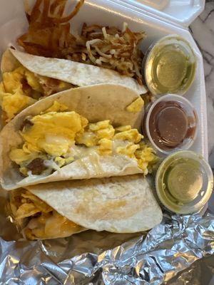 Breakfast taco plate