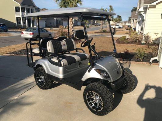 Our 2015 Yamaha Drive Gas golf cart...AWESOME!