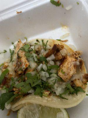 Chicken streets taco