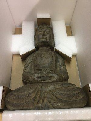 Custom crate for an antique Buddha