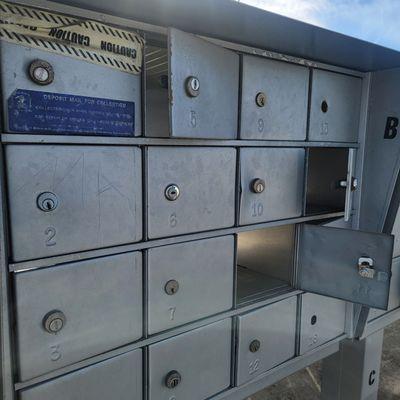 Old mailboxes broken into