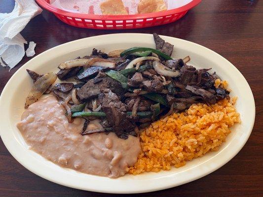 Liver and onions dinner style