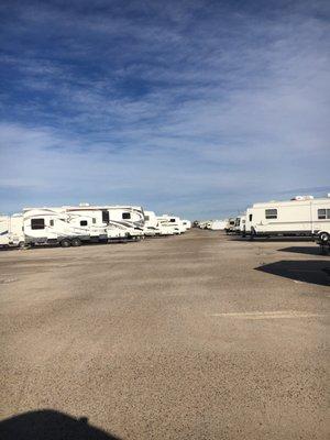 Huge storage across the road from glamis , $30 to dump no trash bins or trash cans , they changed key code without notice