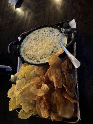 Spinach dip & chips