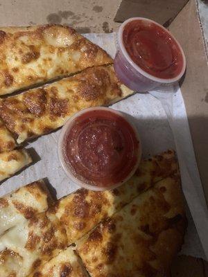 Cheese sticks no longer melted and cheesy