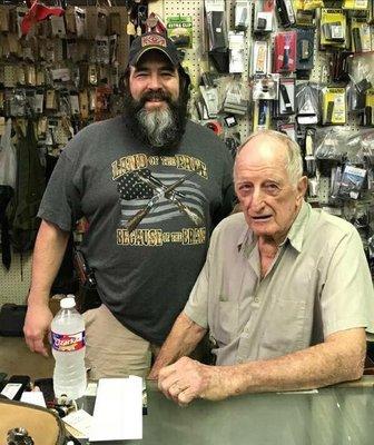 Jeff & Don - Don's Gun Shop. Learned from the best!!! Carrying on his legacy with my own  shop ... Jeff's Gun Shop.