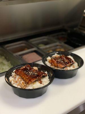 Unagi Rice with Teriyaki Sauce on the top and sesame seed