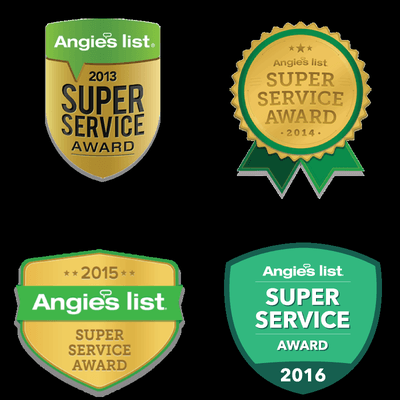 Proud recipient of the Angie's List Super Service Award 4 years and counting!