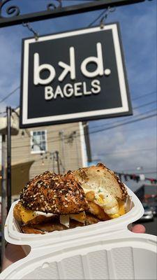 The Hangover Breakfast Bagel Sandwich