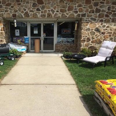 Our store front as seen from the parking lot. We are located on Route 100 right past Birchrun Road. e