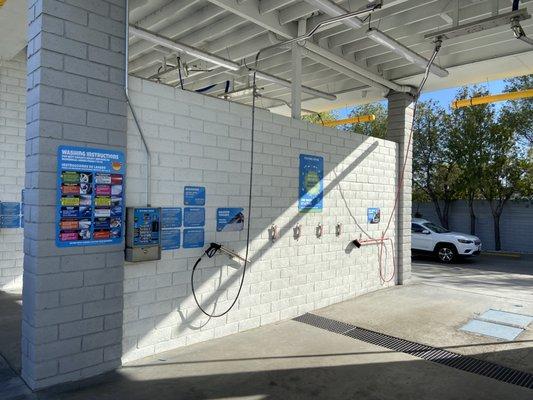 New interior of Flying Frog Car Wash, a self car wash in San Bernardino