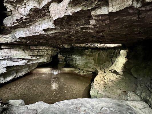 Mountain cave spring