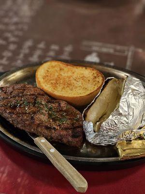 Steak with baked potato