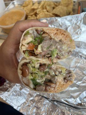 Ranch steak burrito