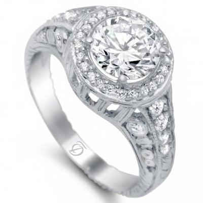 Vintage Engagement Platinum Ring