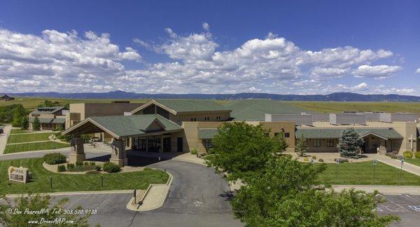 Aerial view of our campus.