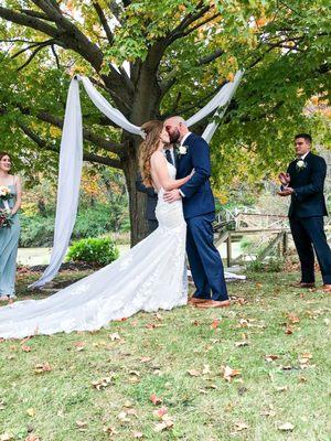 Photo of dress at ceremony