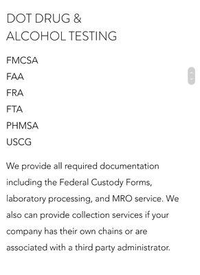 DOT Drug Testing