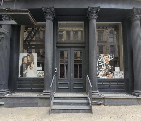 The Development Gallery Window Exhibition featuring "Double Peace" (left) and "Get Away from Me" (right)